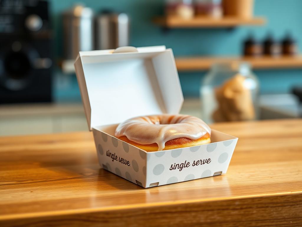 Custom printed single donut boxes