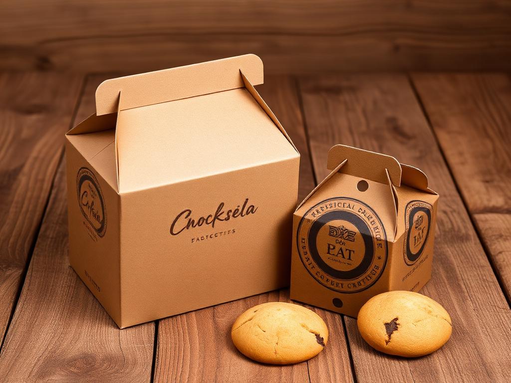 Custom printed custom kraft cookie boxes packaging