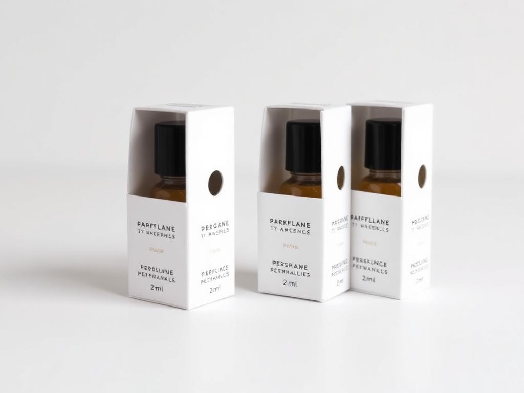 Custom printed perfume sample vial boxes packaging