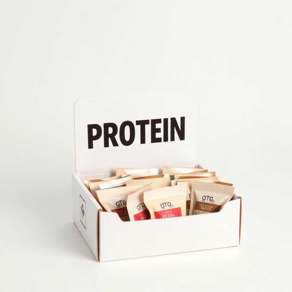 Custom printed protein sampler boxes packaging