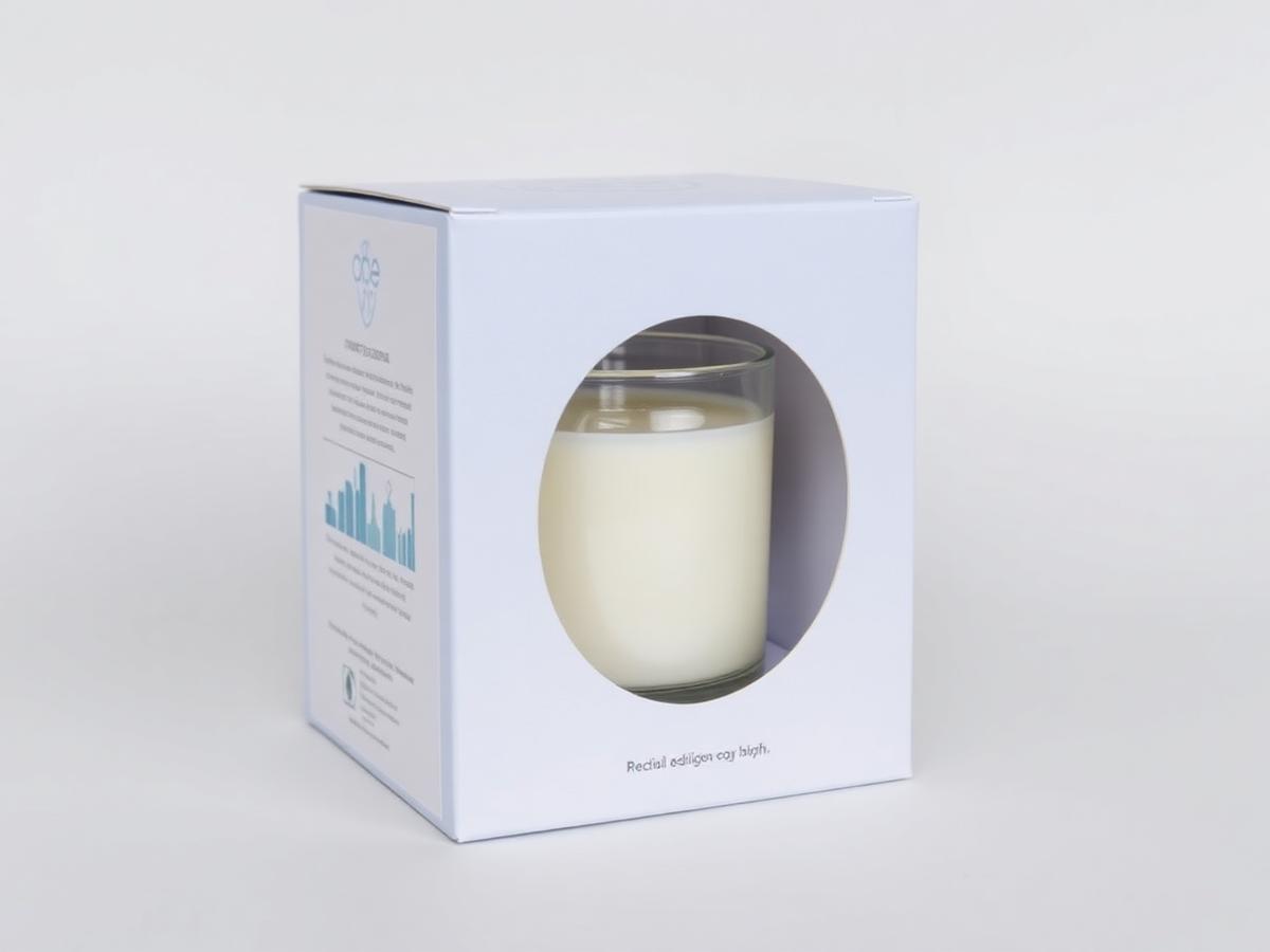 Custom printed window jar candle boxes packaging