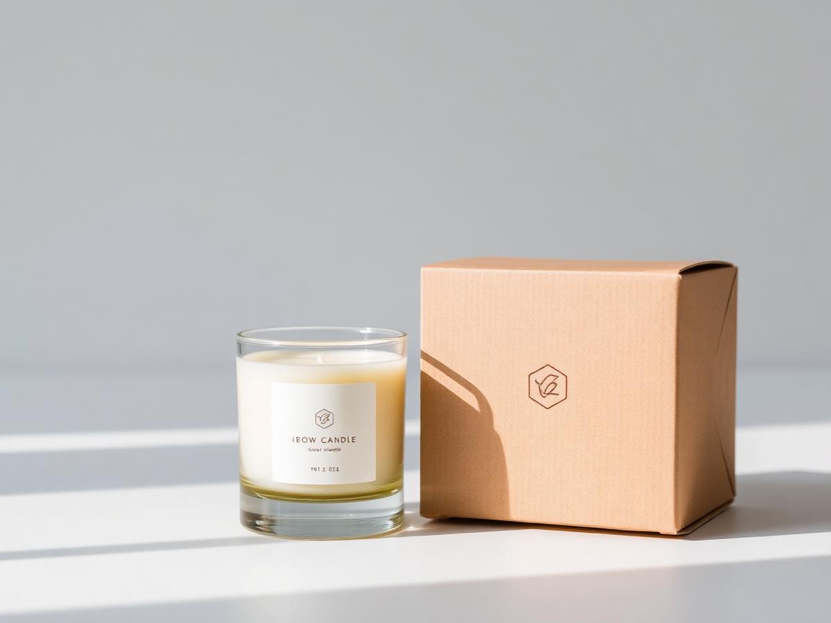 Custom printed kraft jar candle boxes