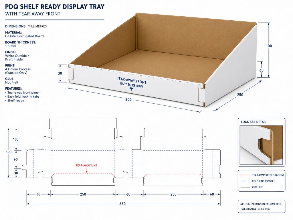Half Pallet PDQ Displays — Custom Branding and Print That Stays Consistent