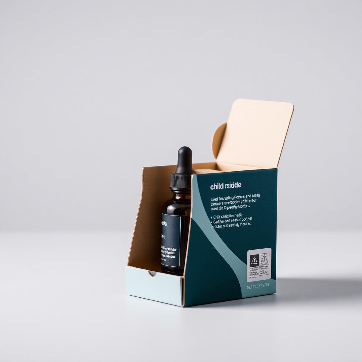 Custom printed child-resistant cbd oil boxes packaging