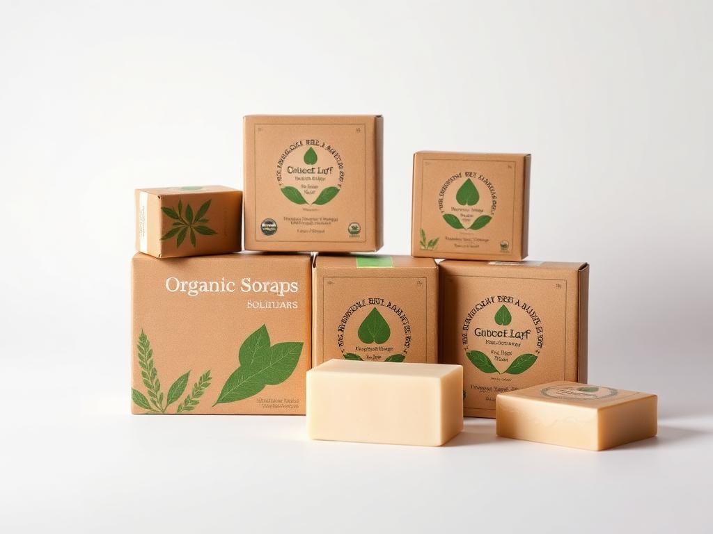 Custom printed organic soap boxes packaging