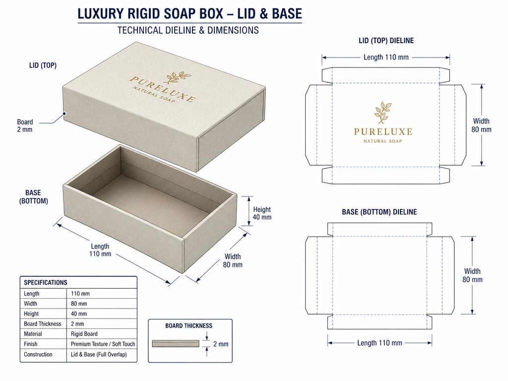 Luxury Rigid Soap Boxes — Custom Branding and Print That Stays Consistent