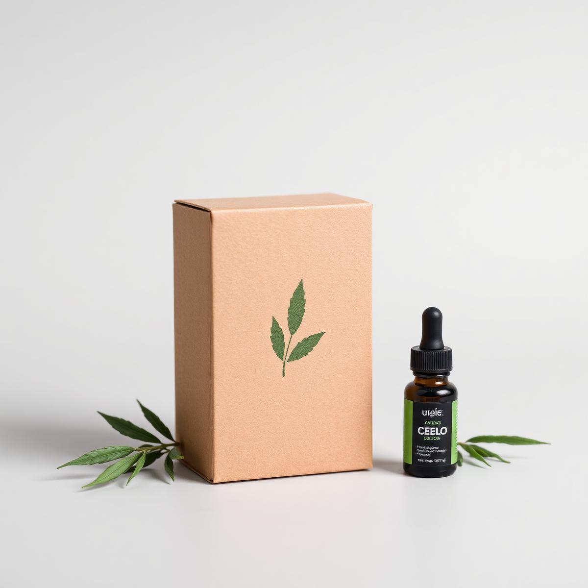 Custom printed kraft cbd oil boxes packaging