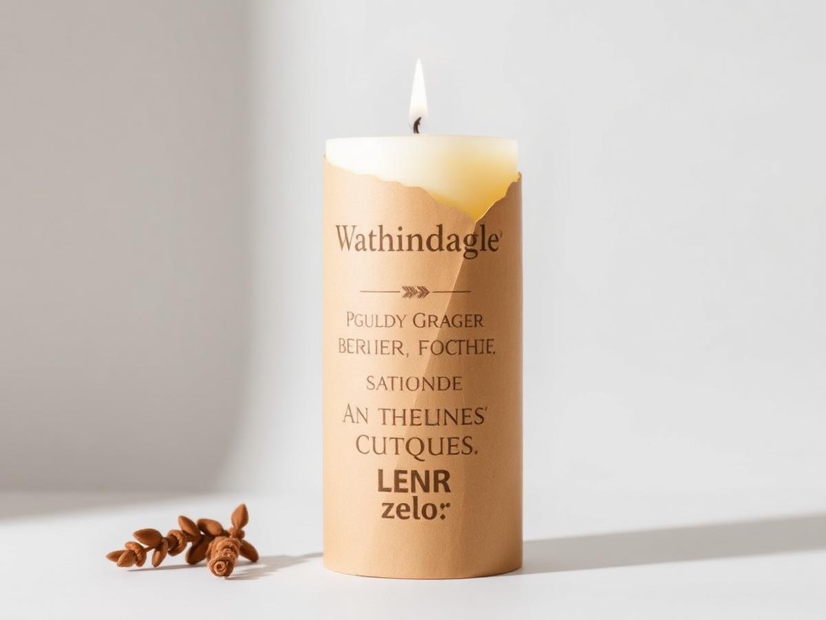 Custom printed pillar candle sleeve boxes packaging