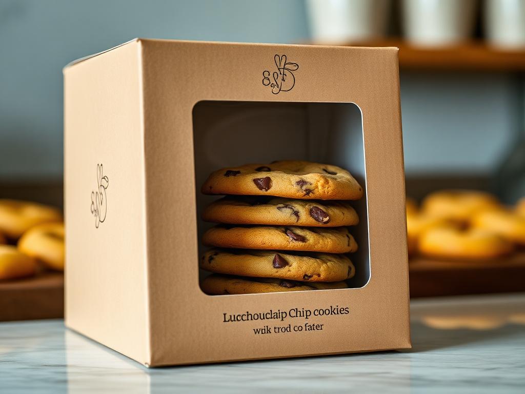 Custom printed cookie boxes with window packaging