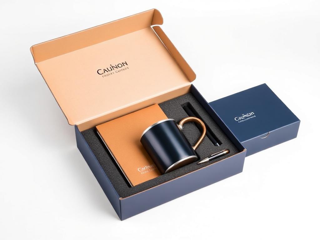 Custom printed corporate gift packaging for client sends category