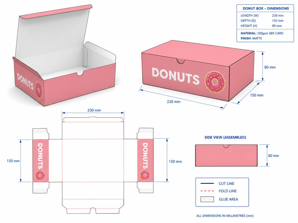 6 Donut Boxes — Custom Branding and Print That Stays Consistent