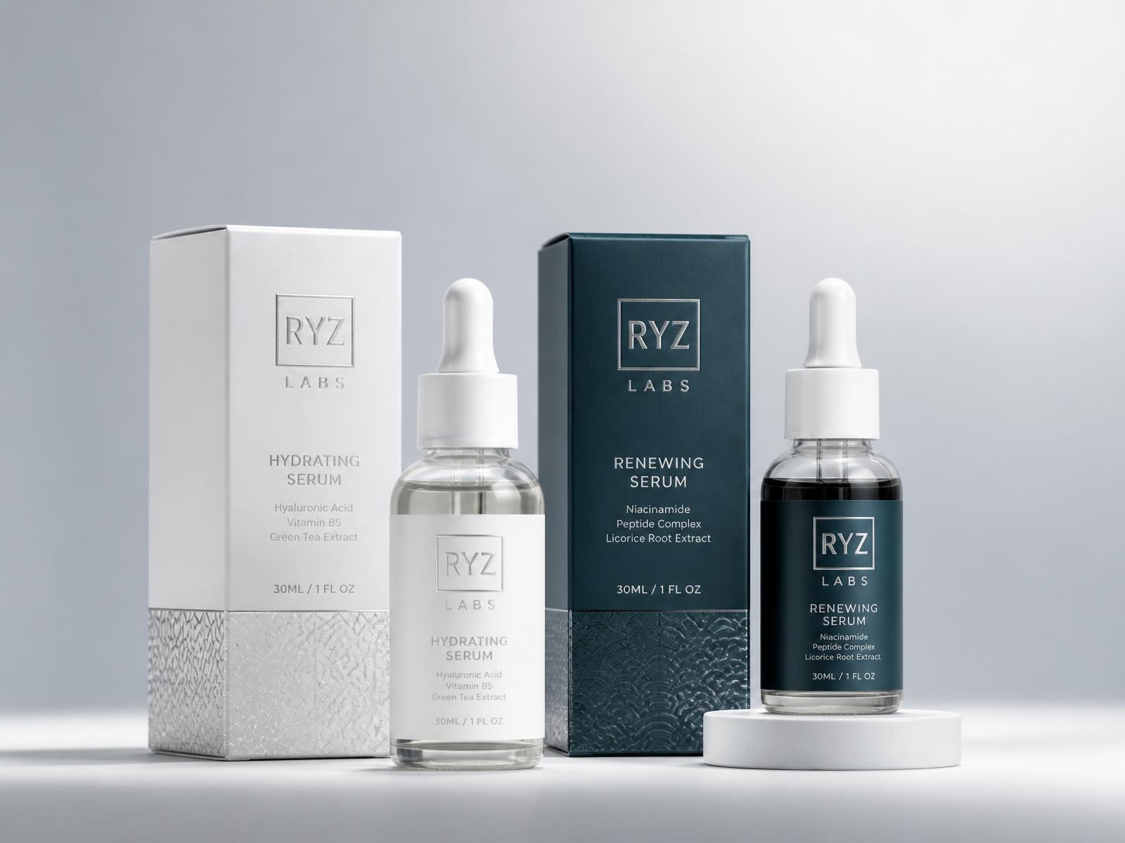 Custom printed serum packaging with protective inserts category