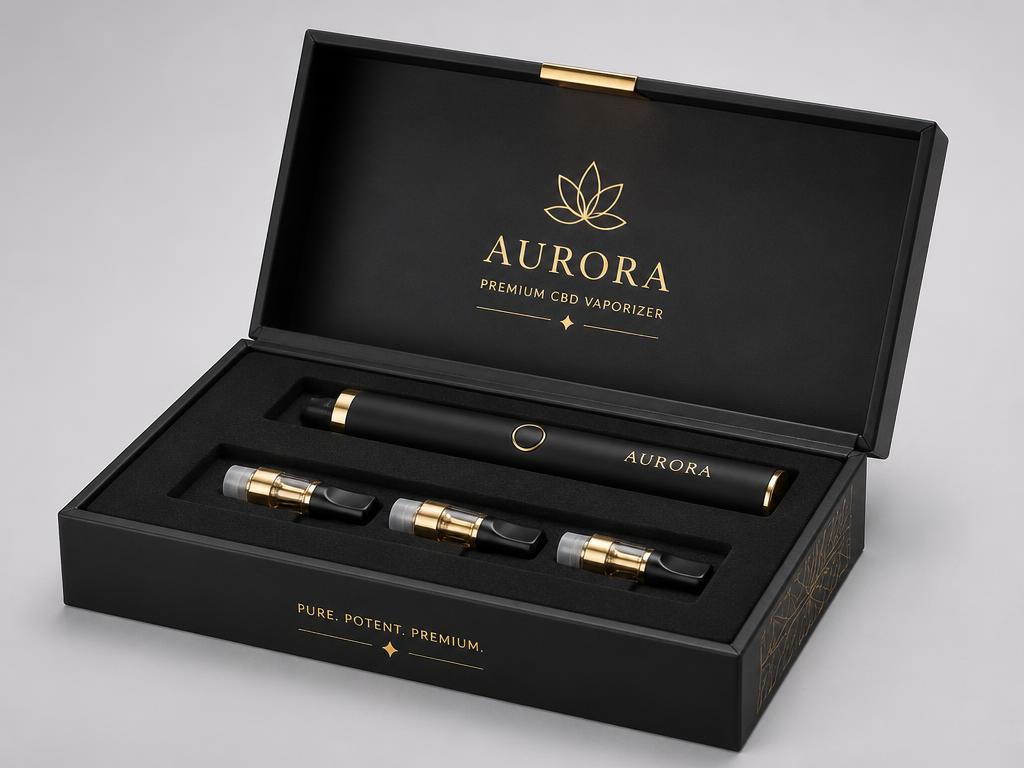Custom printed luxury rigid magnetic cbd vape kit boxes packaging