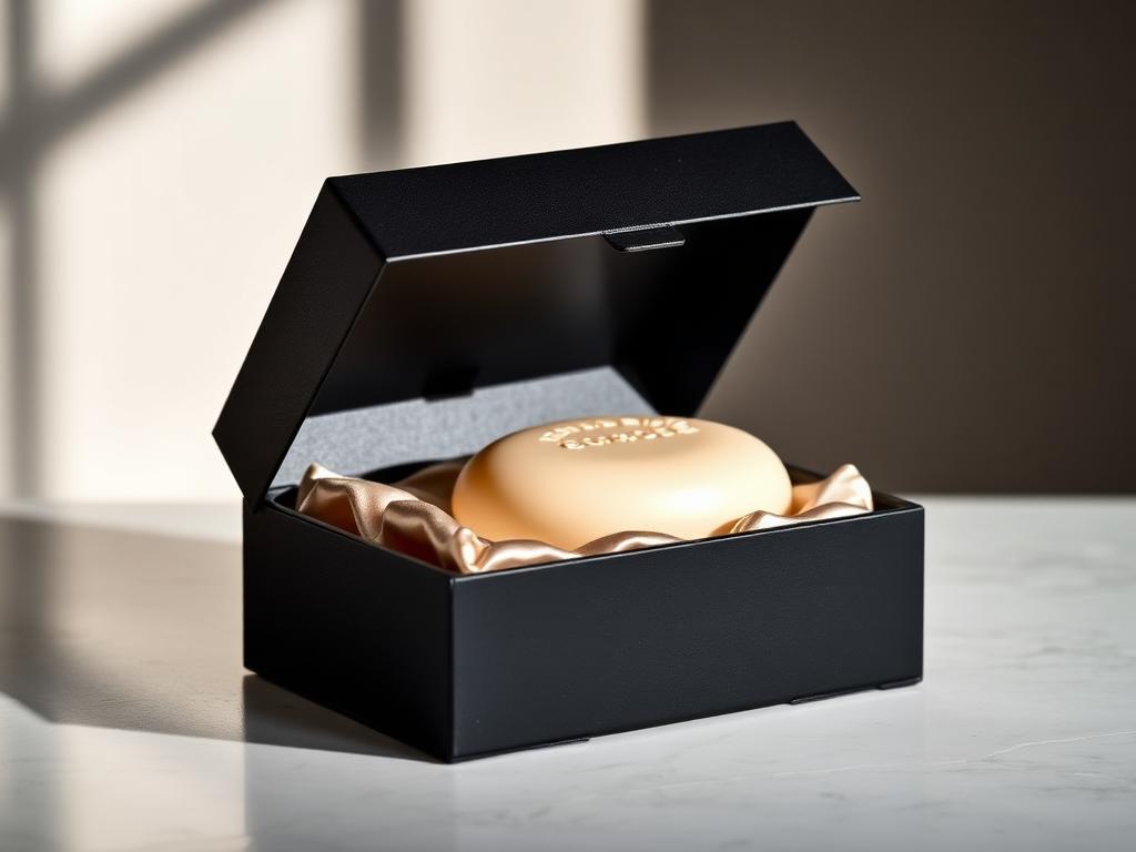 Custom printed magnetic closure soap boxes packaging