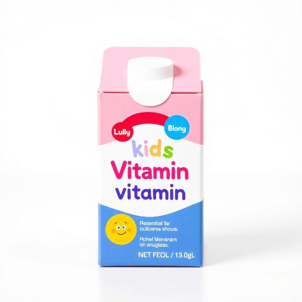 Custom printed kids vitamin boxes packaging