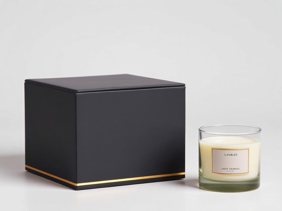 Custom printed rigid jar candle boxes packaging