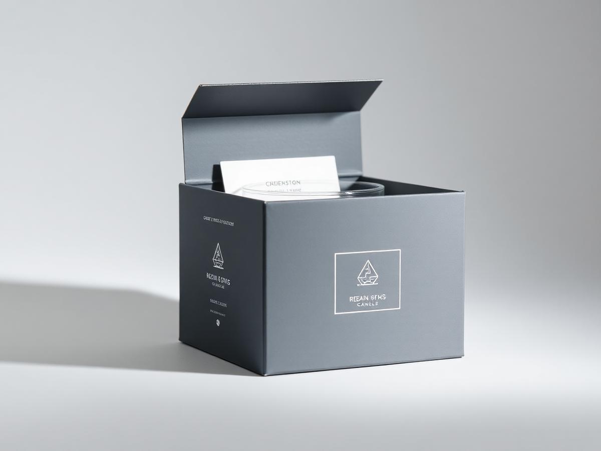 Custom printed corporate candle gift boxes packaging
