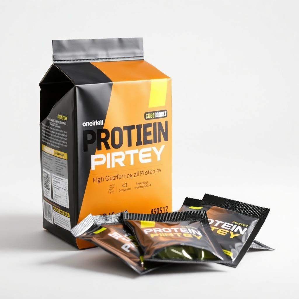 Custom printed protein sachet boxes packaging