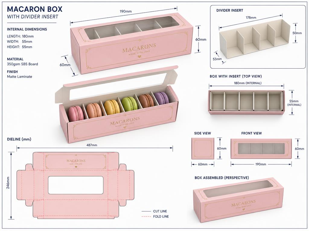 Luxury Macaron Gift Boxes — Custom Branding and Print That Stays Consistent