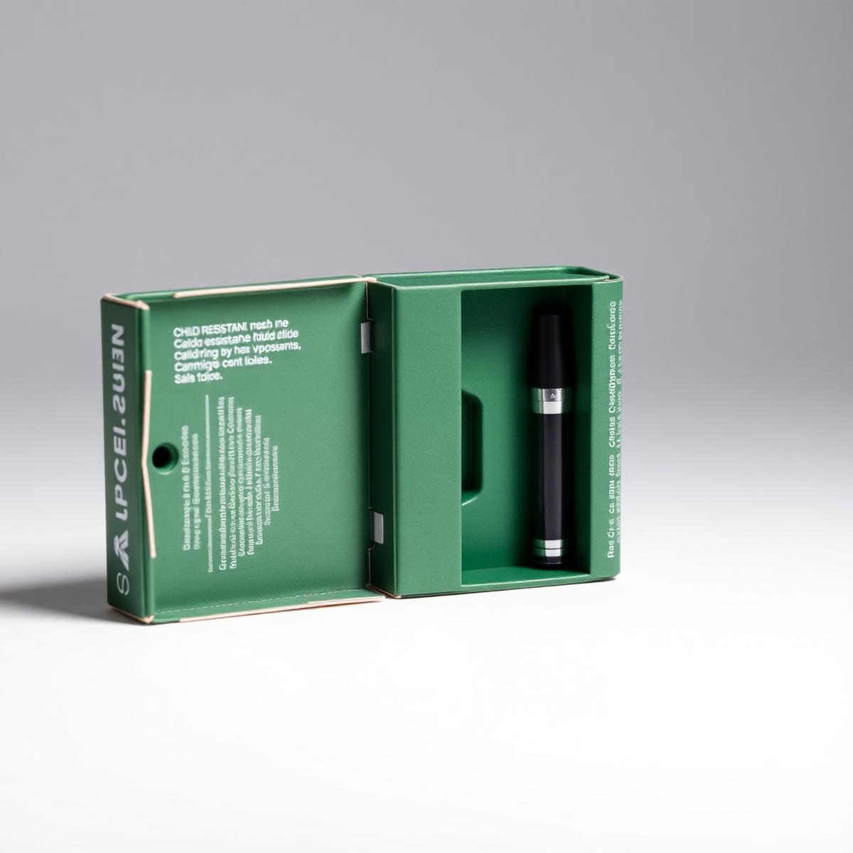 Custom printed child-resistant cbd cartridge boxes packaging