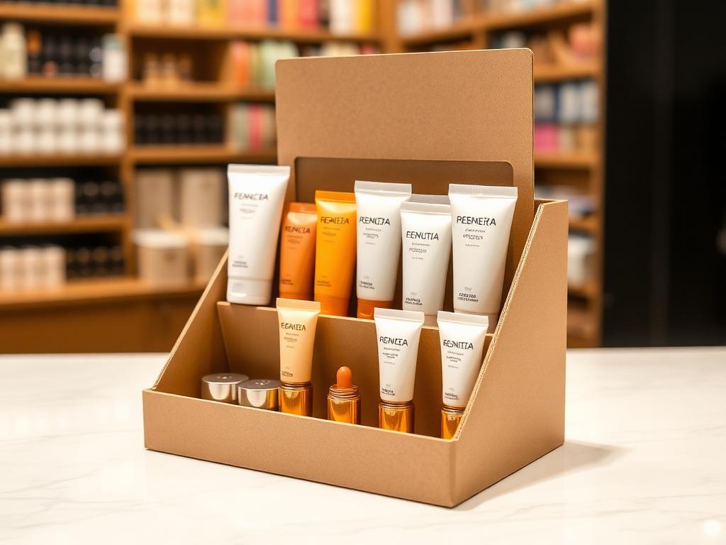 Custom printed tiered counter display units packaging