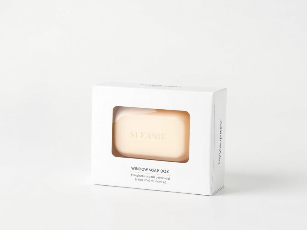Custom printed custom window soap boxes packaging