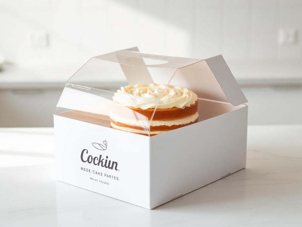 Custom printed cake boxes with window packaging