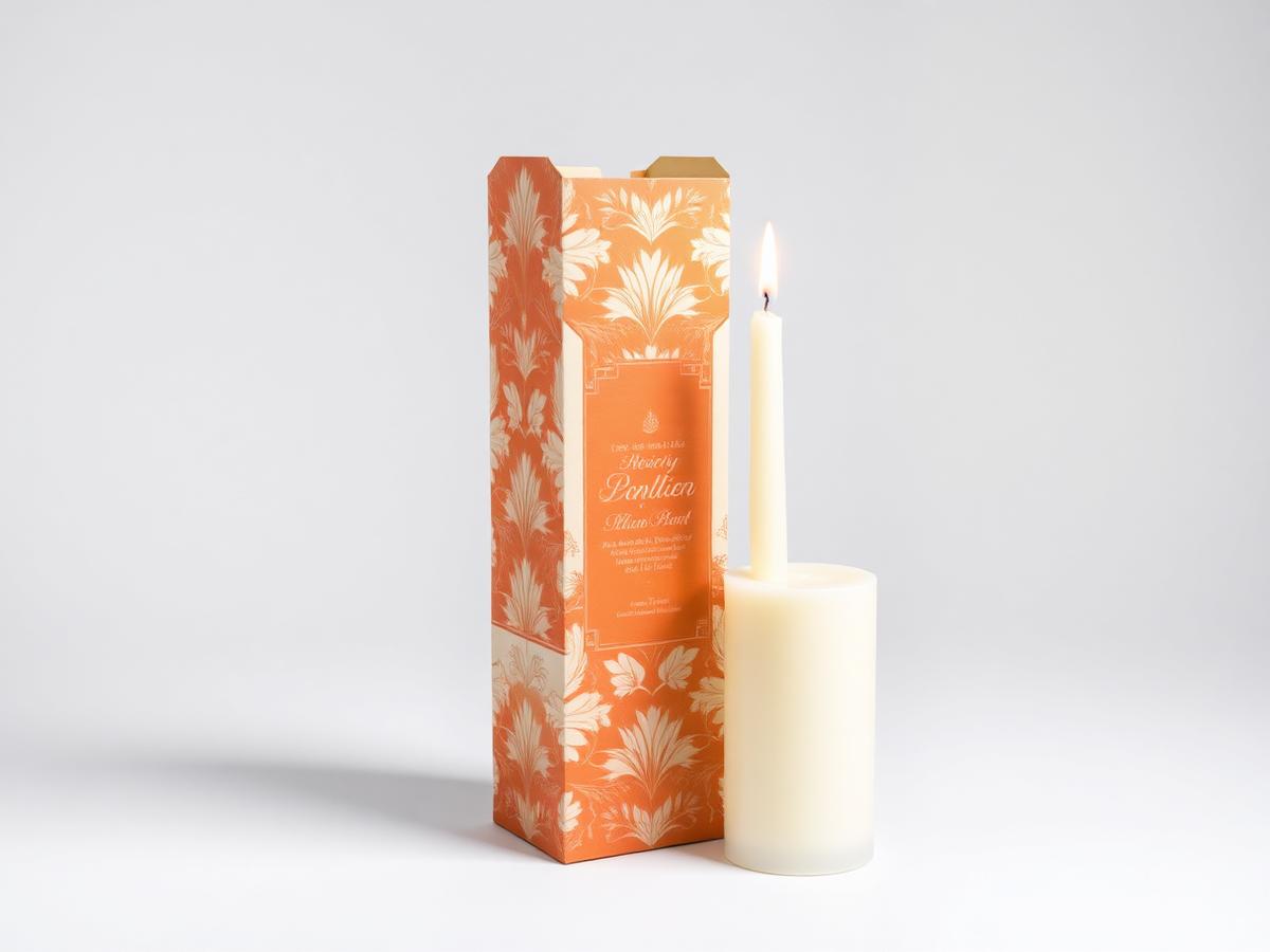 Custom printed custom pillar candle boxes packaging
