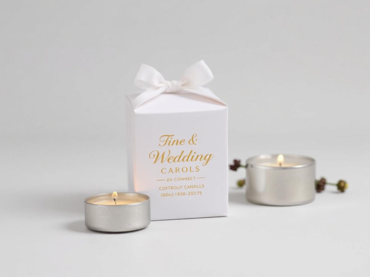 Custom printed wedding favour candle boxes packaging