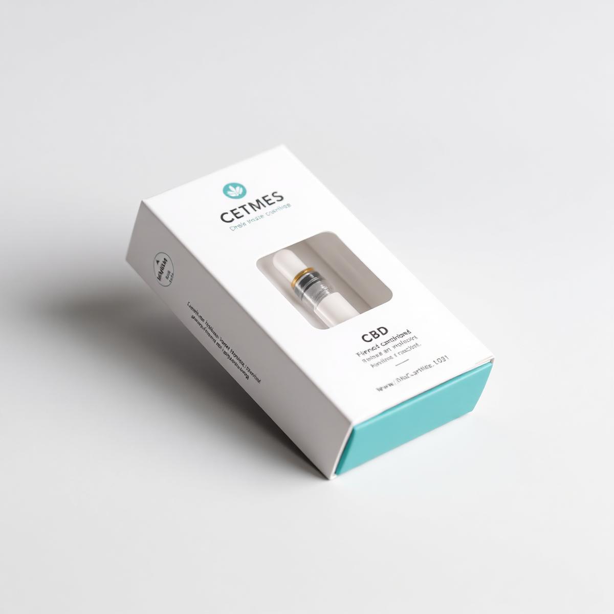 Custom printed cbd cartridge boxes with window packaging