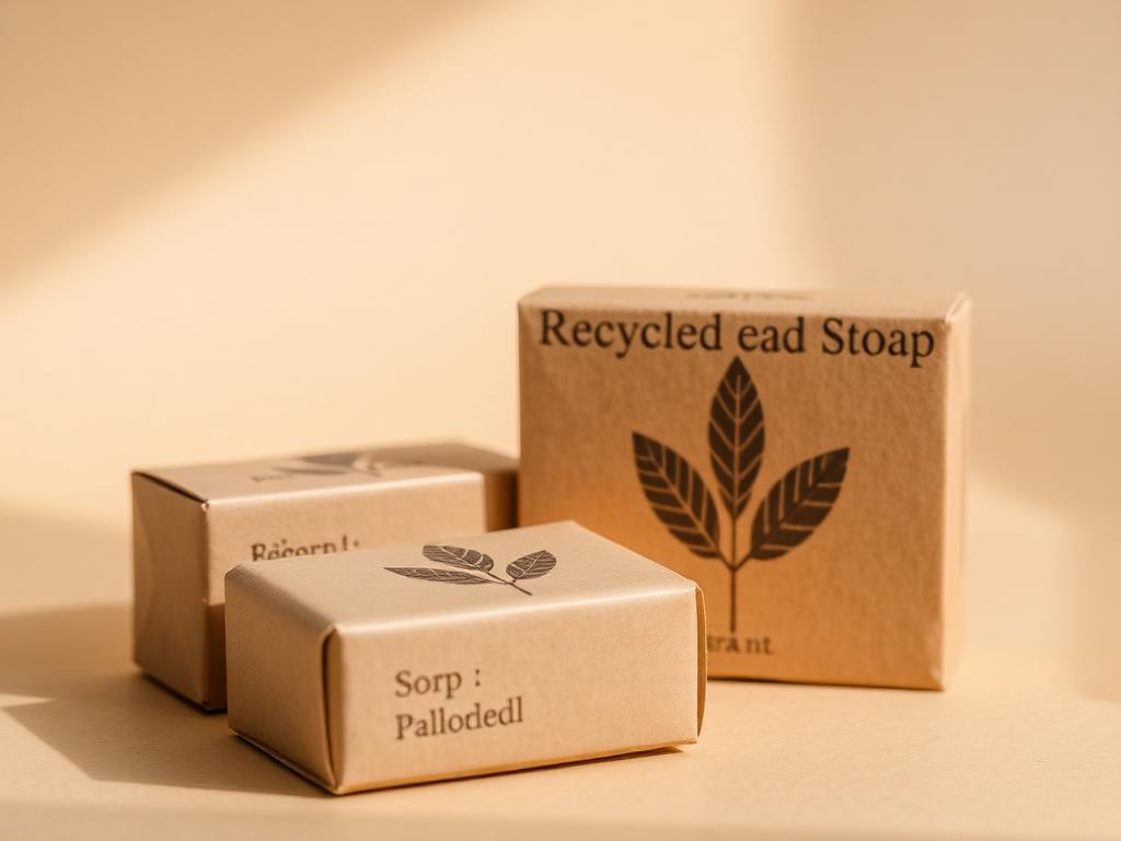 Custom printed recycled kraft soap boxes packaging