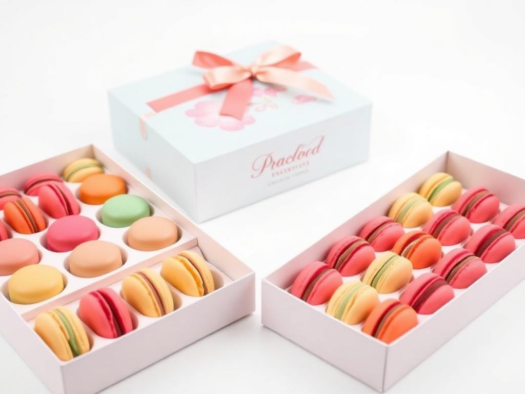 Custom printed macaron boxes
