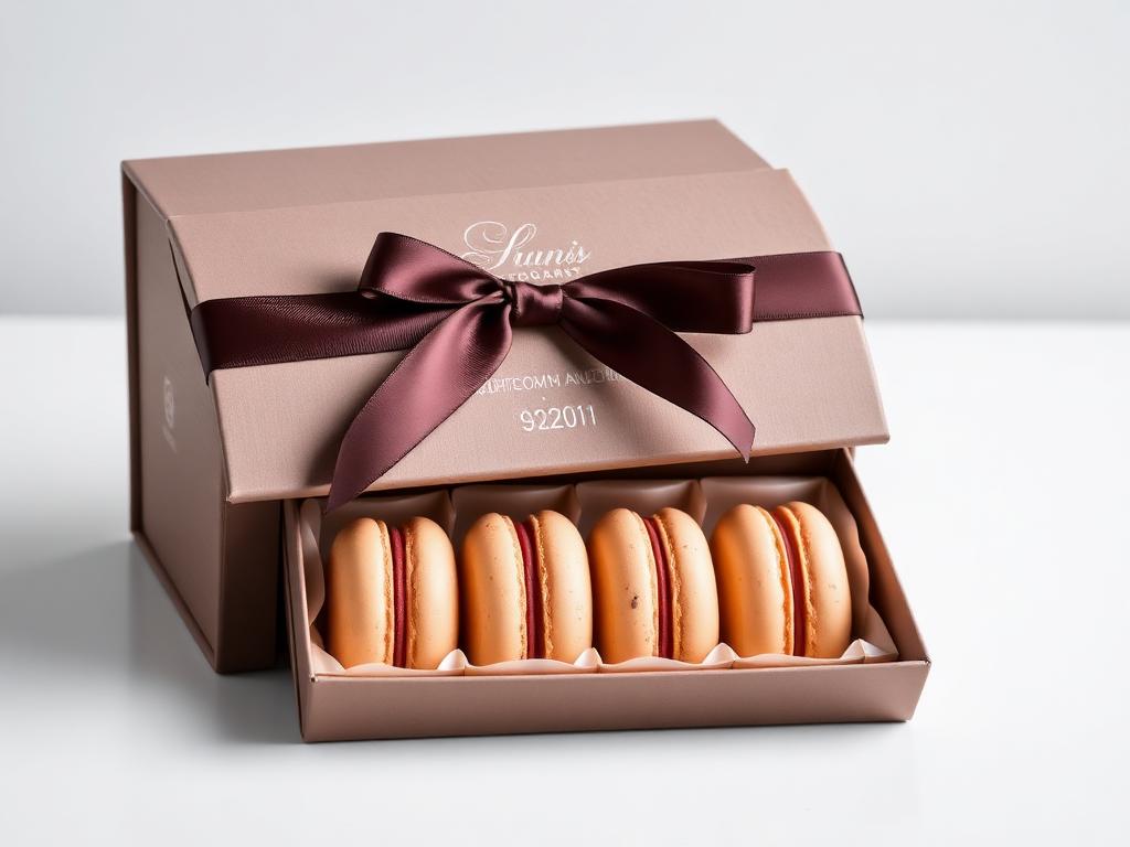 Custom printed luxury macaron gift boxes packaging