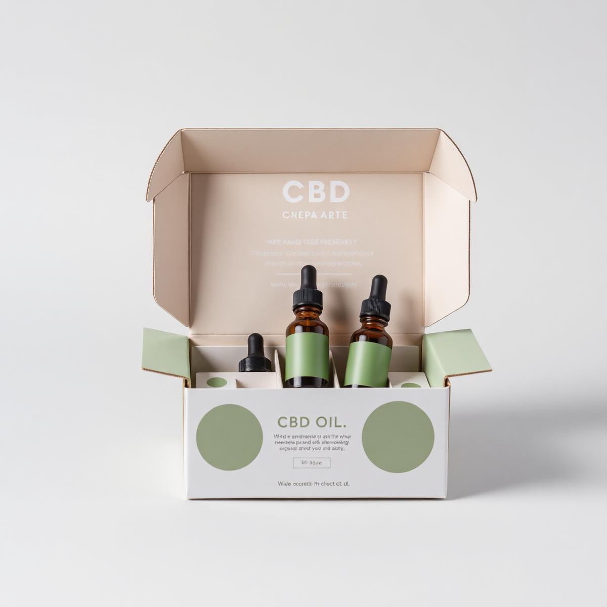 Custom printed cbd oil multipack boxes packaging